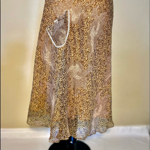Silk Skirt Medium animal print front pocket - Picture 12 of 15